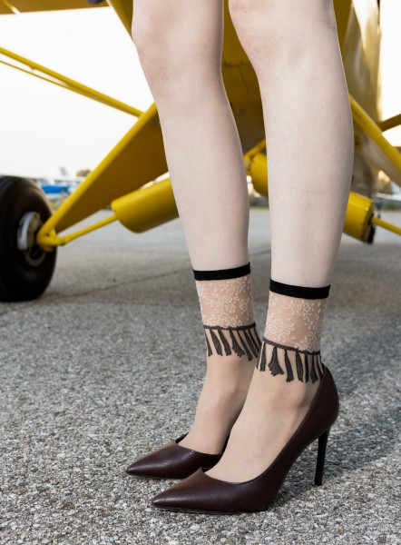 Trasparenze - Tenké ponožky se vzorem imitujícím tetování