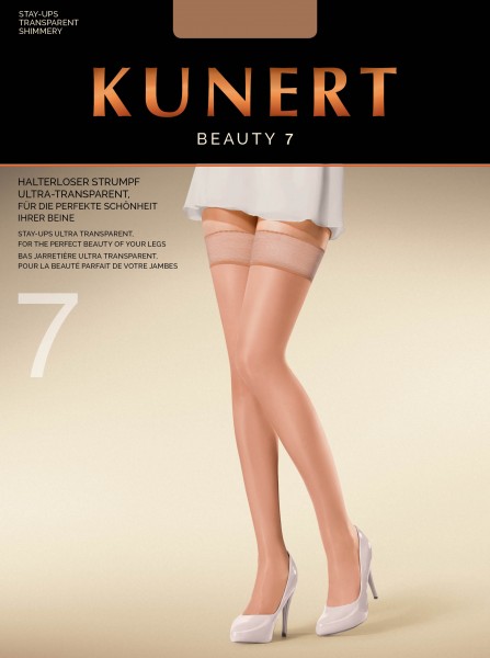 Kunert Beauty 7 - Ultra tenké letní samodržicí punčochy