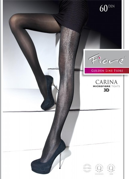 Fiore - Neprůhledné punčochové kalhoty s trendy vzorem Carina 60 DEN