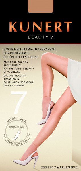 Kunert krása 7 - Ultra-transparentní nude look letní ponožky
