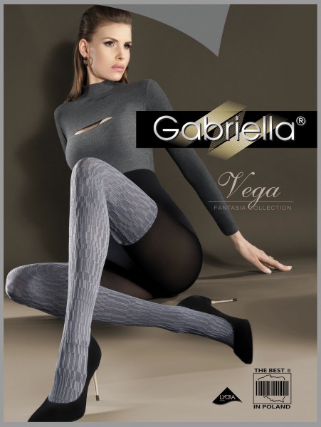 Gabriella - Stylový neprůhledné simulované over-the-koleno punčochové kalhoty Vega