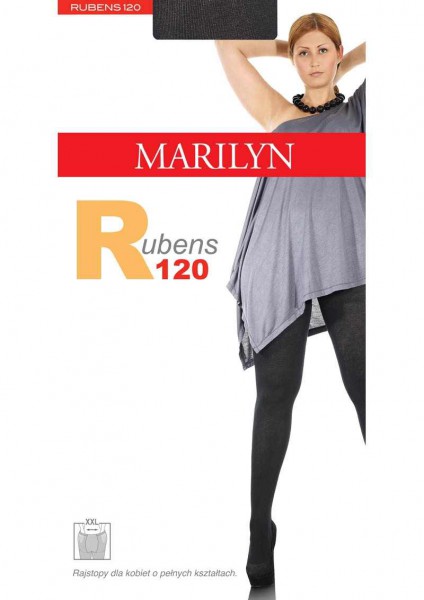 Marilyn - Fuller postava punčochové kalhoty s bavlněnou Rubens 120 DEN