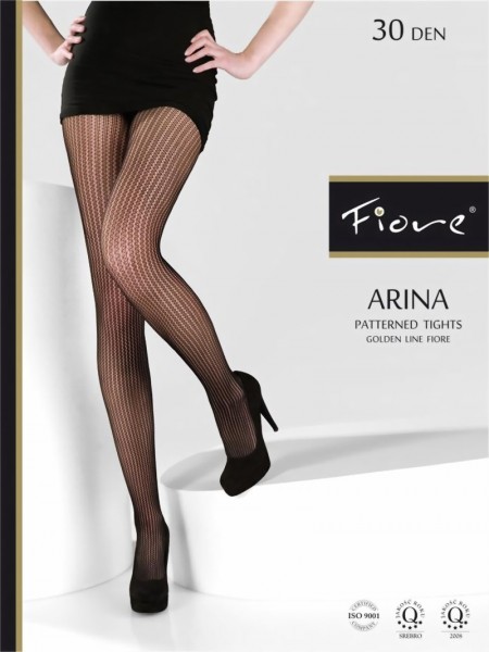 Fiore - Striped fishnet tights Arina 30 DEN