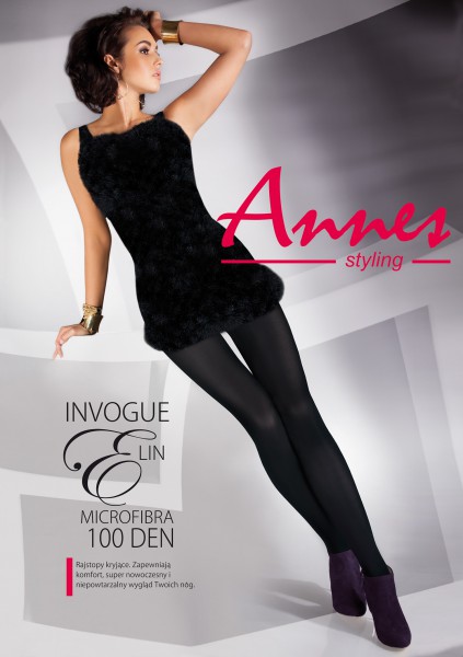 Annes - 100 denier neprůhledné punčochové kalhoty z mikrovlákna Elin