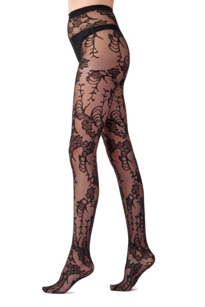Pretty Polly Botanical Mesh Tights - Tenké punčocháče s botanickým vzorem