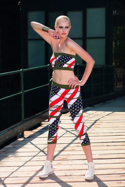Trasparenze - Stylish patterned leggings America