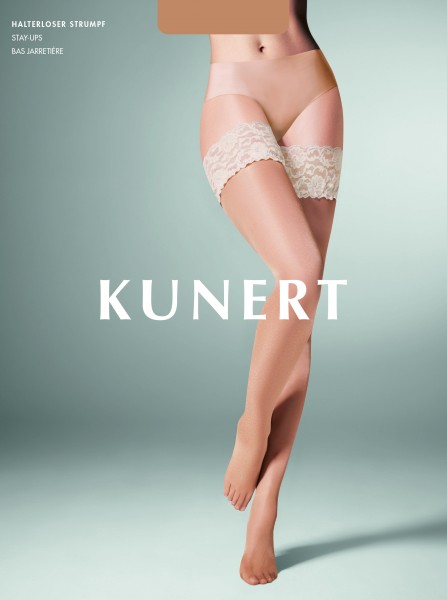 Kunert - Tenké letní samodržicí punčochy s krajkou