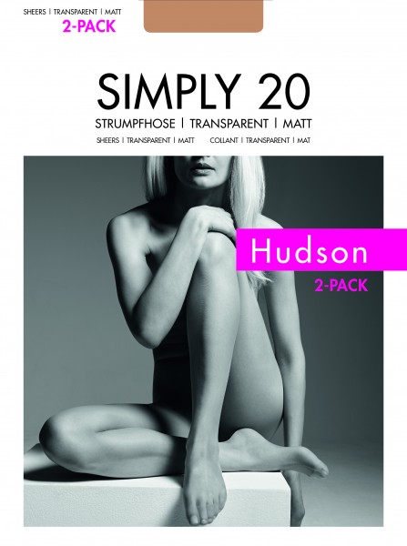 Hudson Simply 20 2-Pack! - Klasické hladké matné punčocháče