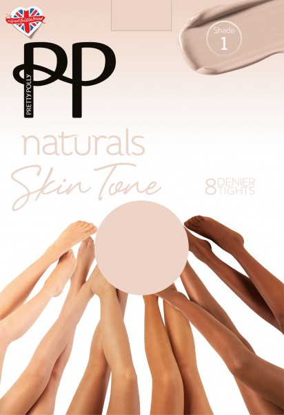 Pretty Polly Natural Skin Tones - Ultra tenké letní punčochové kalhoty 8 denier