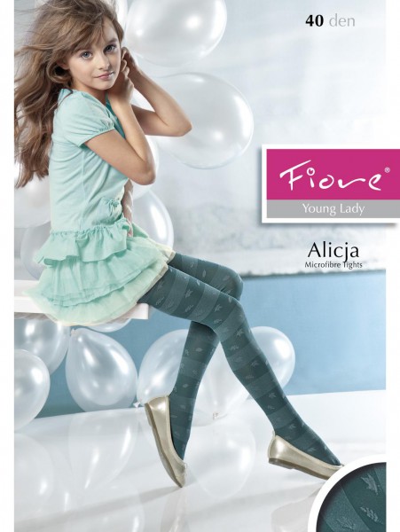 Fiore - Trendy dětské punčocháče s pruhy Alicja 40 denier