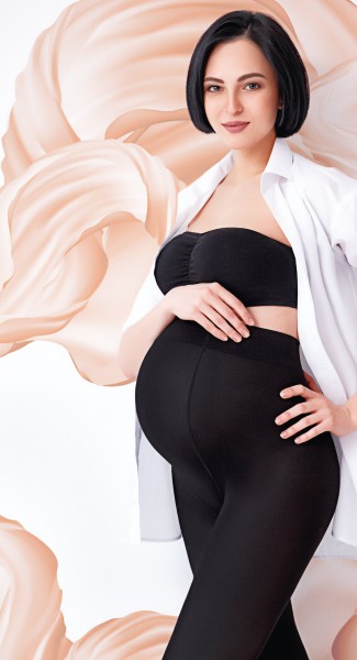 Giulia Mama Cotton 200 - Těhotenské punčocháče s bavlnou