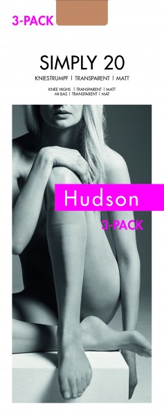Hudson Simply 20 - Tenké matné podkolenky - 3 páry