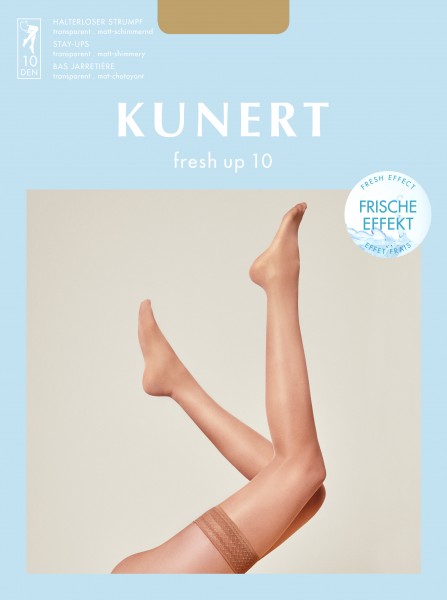 Kunert Fresh Up 10 - Tenké letní samodržicí punčochy