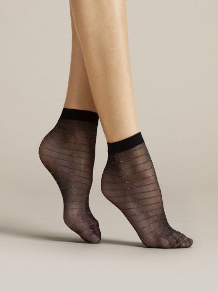 Fiore - Ponožky s jemnými lurexovými proužky