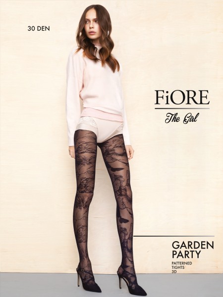 Fiore Garden Party - Stylish butterfly pattern tights