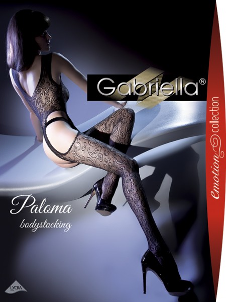 Gabriella - Smyslný květinový vzor síťované bodystocking Paloma
