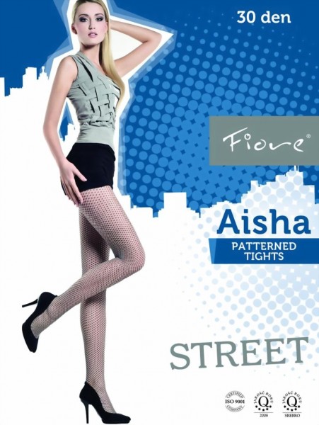 Fiore - Patterned fishnet tights Aisha 30 DEN